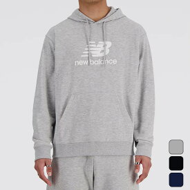 【2,000円OFFクーポン発行中】 ニューバランス new balance メンズ スポーツ ウェア 長袖 プルオーバー パーカー Sport Essentials Stacked Logo スウェットフーディ MT41501 【2024SS】