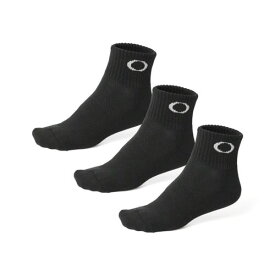 【2,000円OFFクーポン発行中】 オークリー OAKLEY メンズ ソックス 靴下 3足セット 3P SOCK 93238JP-01K JET BLACK