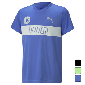 【クーポン発行中】 プーマ PUMA キッズ ジュニア トレーニング ウェア トップス 半袖 ACTIVE SPORTS ポリ グラフィック Tシャツ 675822 【2023SS】