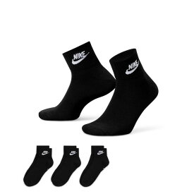 【クーポン発行中】 ナイキ NIKE メンズ レディース スポーツ アクセサリー 靴下 NSW エブリデイ エッセンシャル クォーター ソックス DX5074 010 【2023FW】