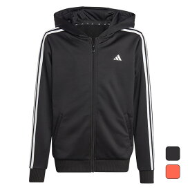 アディダス adidas ジュニア ボーイズ スポーツ ウエア フルジップ パーカー U TR-ES 3S スウェットFZフーディ DSN94 【2023FW】