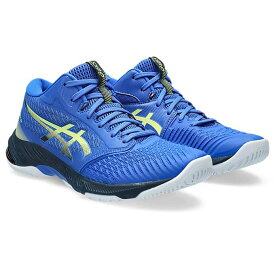 アシックス ASICS メンズ レディース バレーボール シューズ NETBURNER BALLISTIC FF MT 3 1053A056 403 ILLUSION BLUE/GLOW YELLOW 【2023SS】