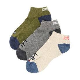 【2,000円OFFクーポン発行中】 チャムス CHUMS メンズ レディース アウトドア 靴下 3P Booby CHUMS Ankle Socks CH06-1115 【2024SS】