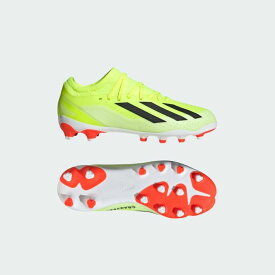 【2,000円OFFクーポン発行中】 アディダス adidas ジュニア サッカー シューズ スパイク 土・人工芝用 キッズ エックス クレイジーファスト LEAGUE MG MCO96 IF0683 【2024SS】