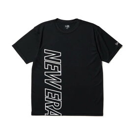 【クーポン発行中！】 ニューエラ NEW ERA メンズ レディース トレーニングウエア トップス 半袖 テックTシャツ Vertical Logo ブラック 14744518【2026SS】