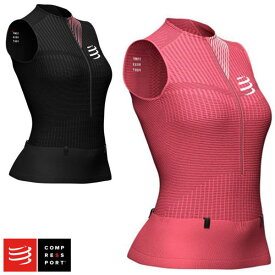 Compressport コンプレスポーツ トレイルランニング ハーフジップ タンクトップTシャツ Trail Postural Tank Top W トレイルポスチュラル タンクトップ レディース AW00090B