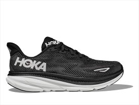 HOKA ONE ONE ホカ オネオネ W CLIFTON 9 1127896 Black/White レディース ウイメンズ 厚底 ランニングシューズ クリフトン9 マラソン ジョギング ロード ランシュー スニーカー 靴 クッション