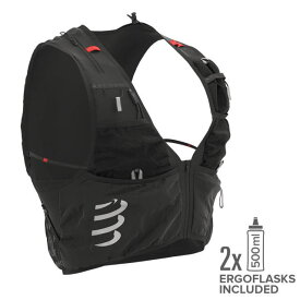 Compressport コンプレスポーツ トレイルランニング ランニングベスト UltRun S Pack Evo 15 CU00078B Black 12＋3L ウルトラン Sパック ザック リュックサック バッグ トレランザック マラソン ランニング アウトドア 登山 トレッキング メンズ レディース ユニセックス