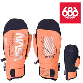 スノーボード ミット シックスエイトシックス 686 PRIMER MITT Nasa Orange ミトン グローブ 手袋 スキー 23-24 日本正規品