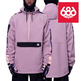 【P最大46倍・要エントリー 6/11 1:59迄】スノーボード ウェア ジャケット シックスエイトシックス 686 MEN'S WATERPROOF ANORAK Dusty Mauve Colorblock メンズ 男性 アノラック 23-24 日本正規品