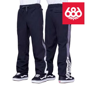 日本正規品 スノーボード ウェア パンツ シックスエイトシックス 686 MEN'S WATERPROOF TRACK PANT Black Colorblock メンズ 男性 23-24