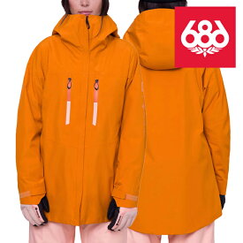 スノーボード ウェア ジャケット シックスエイトシックス 686 WOMEN'S GORE-TEX SKYLINE SHELL JACKET Copper Orange レディース 女性 ゴアテックス 23-24 日本正規品