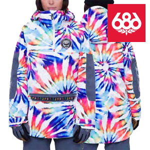 {Ki Xm[{[h EFA WPbg VbNXGCgVbNX 686 WOMEN'S UPTON INSULATED ANORAK Grateful Dead White Tie Dye fB[X  AmbN 23-24
