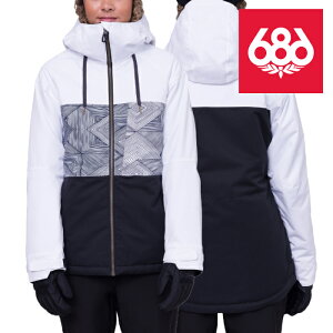 {Ki Xm[{[h EFA WPbg VbNXGCgVbNX 686 WOMEN'S ATHENA INSULATED JACKET White Geo Colorblock fB[X  23-24