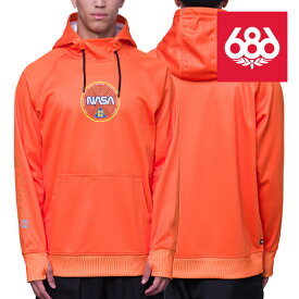 スノーボード ウェア ジャケット シックスエイトシックス 686 BONDED FLEECE PULLOVER HOODY Nasa Orange メンズ 男性 スキー 23-24 日本正規品