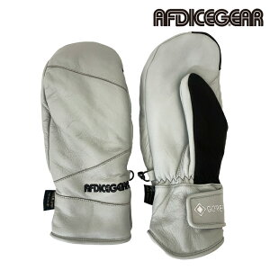 {Ki Xm[{[h O[u G[GtfB AFDICEGEAR LEATHER MITT GLOVE Silver Gray GORE-TEX SAebNX ~bg ~g  Y fB[X 23-24
