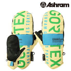 スノーボード グローブ アシュラム ASHRAM PROFILE LOGO MITT Lt.Yellow GORE-TEX プロファイルロゴ・ミトン ゴアテックス スキー ミット ミトン 手袋 23-24 日本正規品