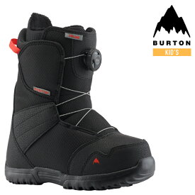 【P最大47倍・要エントリー 4/27 9:59迄】スノーボード ブーツ バートン BURTON KIDS' ZIPLINE BOA Black ジップライン ボア YOUTH キッズ 子供 BOAフィットシステム 23-24 日本正規品