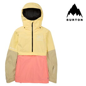 スノーボード ウェア ジャケット バートン BURTON WOMEN'S [AK] KIMMY GORE-TEX 2L ANORAK JACKET Buttermilk/Reef Pink/Mushroom レディース 女性 ゴアテックス アノラック 23-24 日本正規品