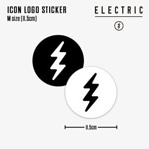 ylR|Xz {Ki GNgbN XebJ[ ELECTRIC ICON LOGO STICKER MTCY ACR S XebJ[ V[ ނ Xm[{[h 2024