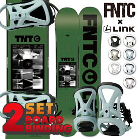 【取付ほぼ無料！】スノーボード 板 エフエヌティーシー - ビンディング リンク 2点セット FNTC TNT C Green UNISEX - LINK GRD-2 UNISEX ティーエヌティー ジーアールディーツー バインディング メンズ レディース 男性 女性 23-24 日本正規品