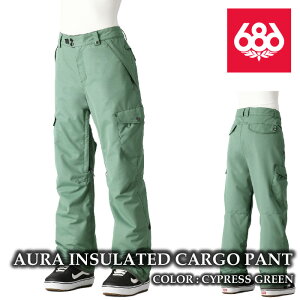 yGg[Pő47{}\ԁz {Ki Xm[{[h EFA pc VbNXGCgVbNX 686 AURA CARGO PANT Cypress Green fB[X 24-25