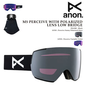 yGg[Pő47{}\ԁz {Ki Xm[{[h S[O Am ANON M5 LOW BRIDGE FIT GOGGLES + POLARIZED PERCEIVE LENS Black Y fB[X XL[ 24-25