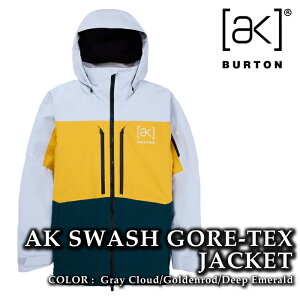 {Ki Xm[{[h EFA WPbg o[g BURTON MENS [ak] SWASH GORE-TEX 2L JACKET Gray Cloud/Golden Rod/Deep Emerald SAebNX Y 24-25