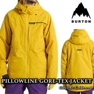 日本正規品 スノーボード ウェア ジャケット バートン BURTON MENS PILLOWLINE GORE-TEX 2L JACKET Goldenrod ゴアテックス メンズ 24-25