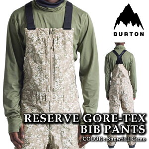 yGg[őSiP10{}\ԁz {Ki Xm[{[h EFA rupc o[g BURTON MENS RESERVE GORE-TEX 2L BIB PANTS Snowfall Camo SAebNX Y 24-25