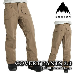 {Ki Xm[{[h EFA pc o[g BURTON MENS COVERT 2.0 2L PANTS Summit Taupe Y 24-25