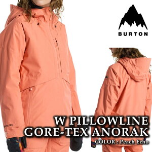 日本正規品 スノーボード ウェア ジャケット バートン BURTON WOMENS PILLOWLINE GORE-TEX 2L ANORAK JACKET Peach Echo ゴアテックス アノラック レディース 24-25