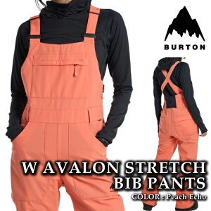 {Ki Xm[{[h EFA rupc o[g BURTON WOMENS AVALON 2L STRETCH BIB PANTS Peach Echo fB[X 24-25