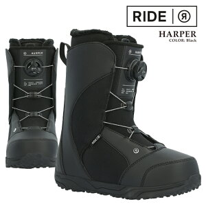 {Ki Xm[{[h u[c Ch RIDE HARPER Black n[p[ ubN fB[X 24-25