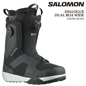 {Ki Xm[{[h u[c T SALOMON DIALOGUE DUAL BOA WIDE Black/Black/White _CAO fA {A Ch ubN Y 24-25