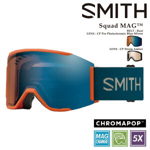 yGg[Pő47{}\ԁz {Ki Xm[{[h S[O X~X SMITH SQUAD MAG Rust/CP Pro Photochromic Blue Mirror  XJbh }O Y fB[X XL[ 24-25