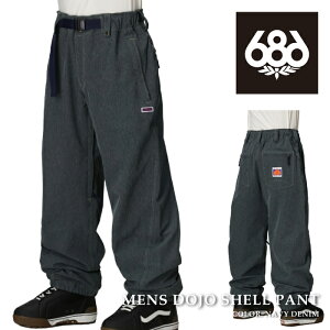 ���{���K�i �X�m�[�{�[�h �E�F�A �p���c �V�b�N�X�G�C�g�V�b�N�X 686 MENS DOJO SHELL PANT Navy Denim �����Y 25-26