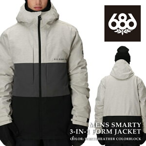 {Ki Xm[{[h EFA WPbg VbNXGCgVbNX 686 MENS SMARTY 3-IN-1 FORM JACKET White Heathr Colorblock Y 25-26 \