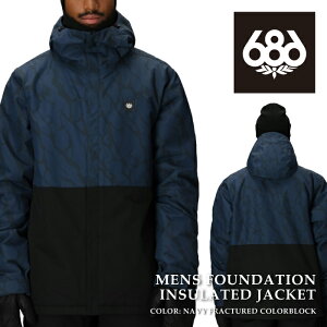 {Ki Xm[{[h EFA WPbg VbNXGCgVbNX 686 MENS FOUNDATION INSULATED JACKET Navy Fractured Colorblock Y 25-26