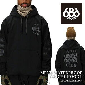 yGg[Pő49{}\ԁz {Ki Xm[{[h p[J[ t[fB[ VbNXGCgVbNX 686 MENS WATERPROOF ASSC F1 HOODY Assc Black Y 25-26