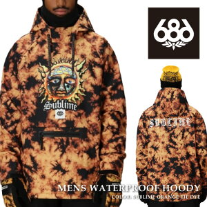 {Ki Xm[{[h p[J[ t[fB[ VbNXGCgVbNX 686 MENS WATERPROOF HOODY Sublime Orange Tie Dye Y 25-26