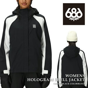 {Ki Xm[{[h EFA WPbg VbNXGCgVbNX 686 WOMENS HOLOGRAM SHELL JACKET Black Colorblock fB[X 25-26