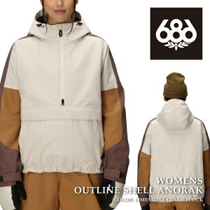 {Ki Xm[{[h EFA AmbN WPbg VbNXGCgVbNX 686 WOMENS OUTLINE SHELL ANORAK Limestone Colorblock fB[X 25-26