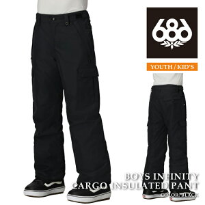{Ki Xm[{[h EFA pc VbNXGCgVbNX 686 BOYS INFINITY CARGO INSULATED PANT Black LbY q 25-26