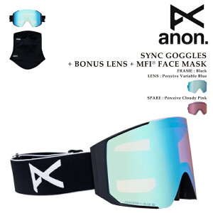 yGg[Pő47{X[p[SALEz {Ki Xm[{[h S[O Am ANON SYNC + BONUS LENS + MFI FACE MASK Black/Perceive Variable Blue XL[ 25-26 \