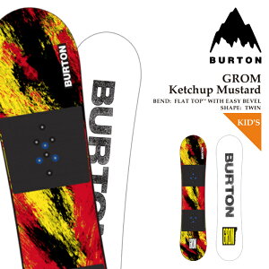 ���{���K�i �X�m�[�{�[�h �� �o�[�g�� BURTON GROM Ketchup Mustard �O���� Flat Top �L�b�Y ���[�X �q�� 25-26