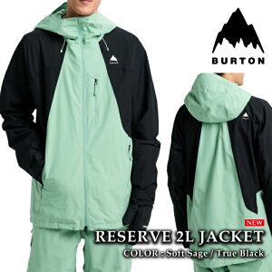 {Ki Xm[{[h EFA WPbg o[g BURTON MENS RESERVE 2L JACKET Soft Sage True Black Y 25-26