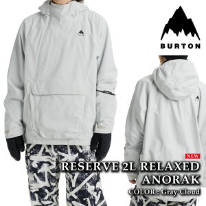{Ki Xm[{[h EFA AmbN WPbg o[g BURTON MENS RESERVE 2L RELAXED ANORAK Gray Cloud Y 25-26