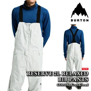 {Ki Xm[{[h EFA rupc o[g BURTON MENS RESERVE 2L RELAXED BIB PANTS Gray Cloud Y 25-26
