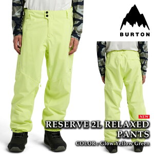 yGg[őSiP10{ӍՊԁz {Ki Xm[{[h EFA pc o[g BURTON MENS RESERVE 2L RELAXED PANTS Glow Yellow Green Y 25-26